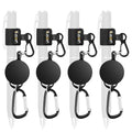 Likesing Retractable Pen Holder, 27.5" 4 Elastic Pen Leash Set(Black) - color: Black-4 CircularCilp