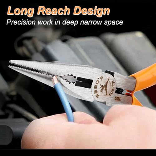 Rongon 5in Small Needle Nose Pliers,Long Nose Plier, Jewelry Plier Tool - size: 3Pcs