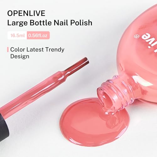 OpenLive 16.5ml Soft Pink Nail Polish Large Volume Quick Dry Nail Polish - color: Soft Pink