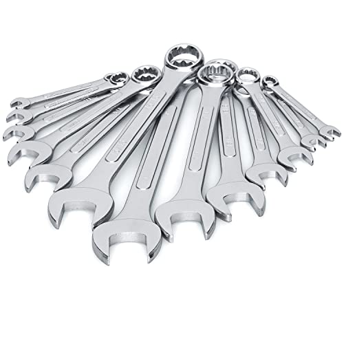 13-Piece Complete SAE Combination Wrench Set in Roll-up Pouch, No Skipped Inch Sizes from 1/4” to 1” | Best Value Wrench Set, Ideal for General Household, Garage, Workshop, Auto Repairs, Emergency - size: 13-Piece SAE Set