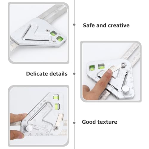 Uonlytech Combination Multifunctional Angle Ruler Carpenter Square Adjustable Right Angle Ruler 90 Degree Layout Tool for Woodworking Framing Machinist Measuring and Marking