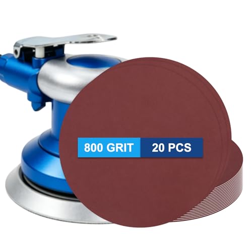 20 Pack 6 Inch PSA Sanding Discs 800 Grit Aluminum Oxide Red - size: 800 grit