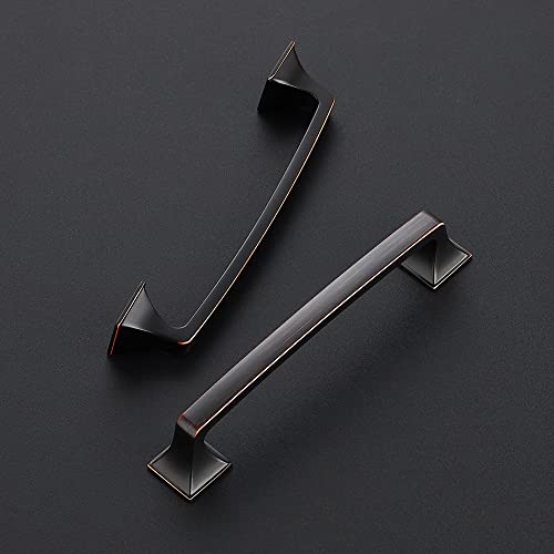 Ravinte Oil Rubbed Bronze Cabinet Handles Cabinet Pulls, 5 Inch, 10 Pack - color: Oli Rubber Bronze, size: 5 Inch Hole Center