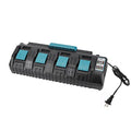 Choerinton 4-Port Battery Charger DC18SF for Makita 14.4V-18V LXT Lithium-Ion Batteries with 2 USB-A Ports, Compatible with BL1860B BL1850B BL1840B BL1830B (Charger Only)