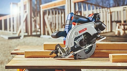 BOSCH GKS18V-22LB25 18V Brushless Blade-Left 6-1/2 In. Circular Saw Kit with (2) CORE18V 4 Ah Advanced Power Batteries - style: Blade-Left w/ Battery Kit