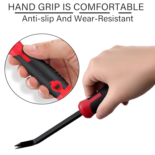 Staple Remover Tool, Upholstery Staple Puller Remover for Carpet, Wood Floor and Furniture, Stapler Remover with Angled Rod and Comfortable Grip