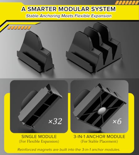 50pcs Magnetic Modular Wrench Organizer for Tool Box