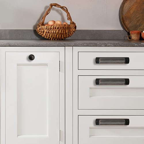 khtumeware 10 Pack 2-1/2"(64mm) Oil Rubbed Bronze Drawaer Pulls Cabinet Cup Pulls Kitchen Hardware Bin Cup Drawer Pulls Drawer Handles Knobs. - color: Oil Rubbed Bronze, size: Cup Pulls 2-1/2" Hole Center