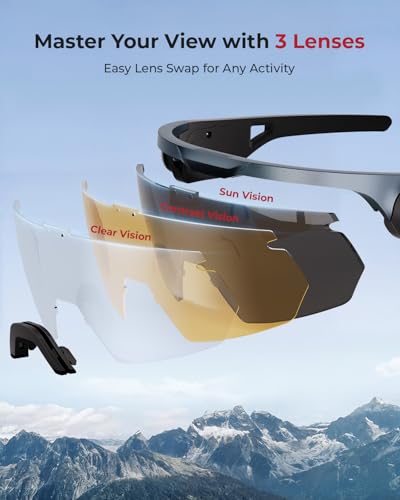 ONNAIS Safety Glasses ANSI Z87.1+ with Earplugs NRR 32dB - color: Gunmetal Gray