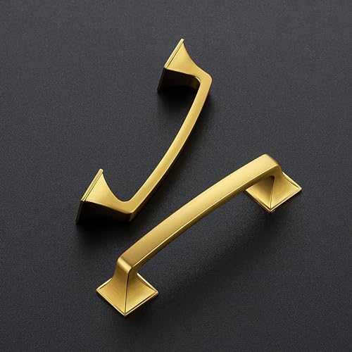 30 Pack Kitchen Cabinet Handles 3 Inch Hole Center Gold Cabinet Pulls - color: Gold, size: 3 Inch Hole Centers