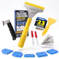 Caulking Tool [23-Piece Kit] Professional Stainless Steel Scraper, Silicone Remover & Finisher Tools [10 Blades + 5 Finishers] Heavy Duty Set for Bathroom & Kitchen - color: Set L