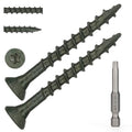 Wood Screws #8 x 1-5/8’’, T25 Star Torx Drive Flat Head Deck Screws, Green, 154Pcs (1lb) - color: Green, size: 8X1-5/8’’