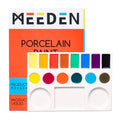 MEEDEN Ceramic Watercolor Palette: 17-Well Porcelain Mixing Tray - size: 9.3" x 6.5" x 0.2"