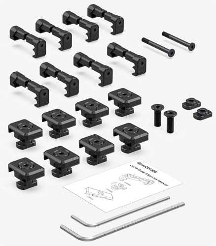 Cable Management Kit Compatible with M-LOK & Picatinny Rails, Cable Clips