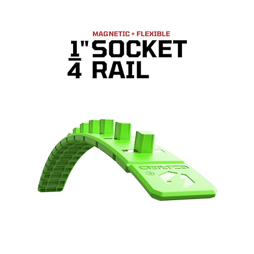 EZRED FSR14-G 1/4" Flexible Magnetic Socket Holder Rail, Green