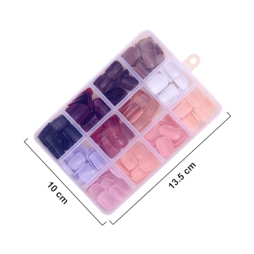 288 Pcs Press On Nails Short Square Fake Nails Press Ons Set Solid Color False Nails Full Cover Acrylic Glue on Nails Reusable Glossy Artificial Nail Kit for Women Girls Manicure 12 Color - color: A007