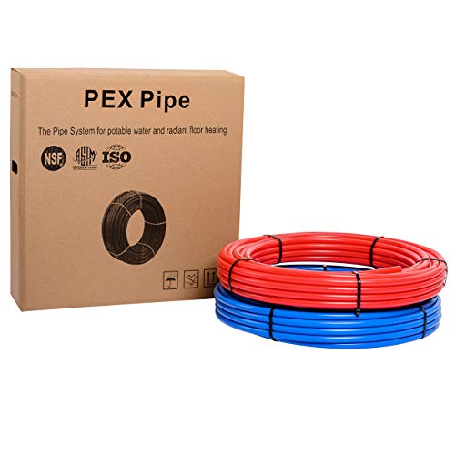 EFIELD 2 Rolls x 100 ft (200 Ft) 3/4 Inch Pex-b Pipe/Tubing - size: 3/4 inch, 2x100 ft, style: Combo - Brass