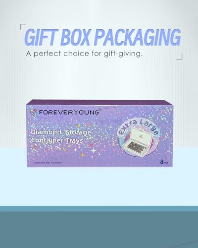 forever young 8PCS Extra Large Diamond Painting Storage Containers Trays - size: 8pcs Extra Large Refill set