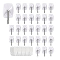 MOVELYST White Wall Hooks for Hanging, 32 Hooks+40 Strips, Value Pack (S) - size: Small, style: White-32+40