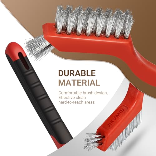 12 Pieces Stainless Steel Wire Brush Set, Stainless Steel Bristles - color: Stainless steel
