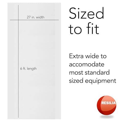RESILIA Premium Clear Floor Protector Mat – Heavy-Duty Plastic Vinyl Covering for Hardwood, Tile, or Laminate Floors, Table, or Desk –American Modern Pattern 27" x 6' Waterproof Roll, Made in USA - size: 2'3" x 6'