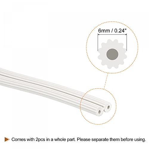 uxcell Screen Spline, 5M/16.4Ft Silicone Sealing Strip 6mm OD White - size: 6mm x 5M