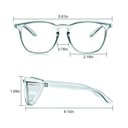 Safety Glasses Goggles for Women Girls Anti Fog Protective Eyewear Glasses - color: 1 Pack: Blue