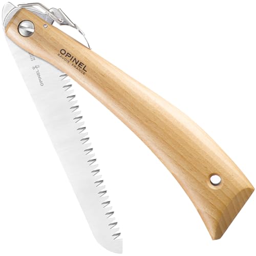 Opinel Folding Saw - Gardening and Camping Folding Carbon Steel Saw with Beechwood Handle - style: No.18