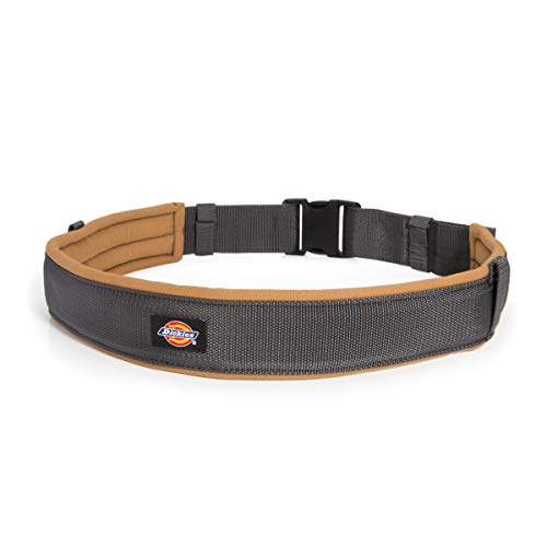 Dickies Heavy-Duty Padded Work Belt for Contractors, Quick-Release Buckle, Adjustable, 3-Inch Width, Holds Most Tool Belt Pouches, Grey/Tan - color: Tan