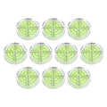 PATIKIL 10pcs Round Bubble Level 32x7mm Mini Circular Bullseye Spirit Levels Measuring Layout Tools for Leveling Camera Tripod Telescope Workshop Turntable Pictures Frame, Green - size: 32x7mm