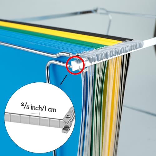 VZCPYTPM 2 Packs Hanging File Folder Frame,Heavy Duty Steel Hanging File Organizer,File Cabinet Rails,Adjustable 11 to 17.4 Inches,Mountable - style: 2Pack