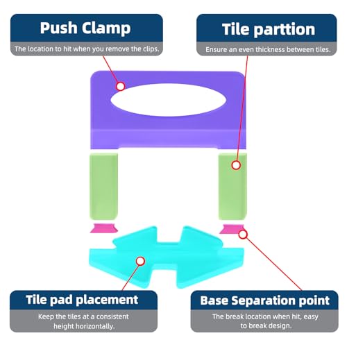 1/8” Tile Leveling Clips 4000 PCS Tile Leveling System Kit Tile Spacers, Prevent Tile lippage, Professional Ceramic Tile and Stone Leveler Installation (1/8 IN, 4000) - size: 1/8” 4000