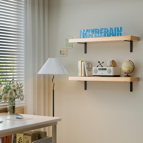 4Pcs Shelf Brackets, Black 6inch Floating Shelf Bracket, Wall Mounted Support,Heavy Duty Floating Shelf Bracket - size: 6inch, style: 4PCS