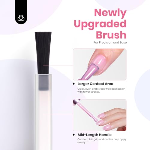 Beetles Nude Pink Gel Nail Polish, 6 Colors 15ML Full Size Jelly Nail Gel - color: 15ML*6-Ultimate Monochrome