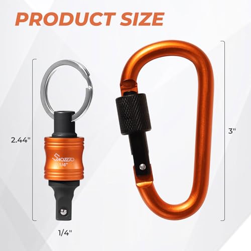1/4" Socket Holder Keychain 3PCS Set,Drive Quick-Release & Lock Organizer - size: 3PCS-1/4'