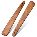 12" Teak Wooden Spatula for Cooking, 2Pcs Wood Turner Scraper for Cast Iron - size: 2PCS Wooden Spatula