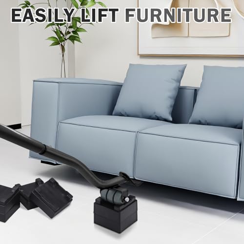29" Lengthening Furniture Lifter Tool, Appliance Metal Lifter for Furniture - size: Black-29 IN