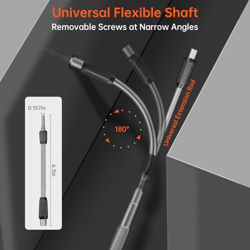 128 in 1 Precision Screwdriver Set - Father’s Day Gifts for Men, Ratchet Screwdriver Set, Professional Magnetic Repair Tool Kit with 122 Bits for Phone Camera Laptop Watch