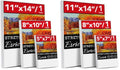 6 Pack Canvases for Painting with Multi Pack 11x14, 5x7, 8x10, Painting Canvas for Oil & Acrylic Paint - size: 6 Packs - 3 Sizes (1 of Each)