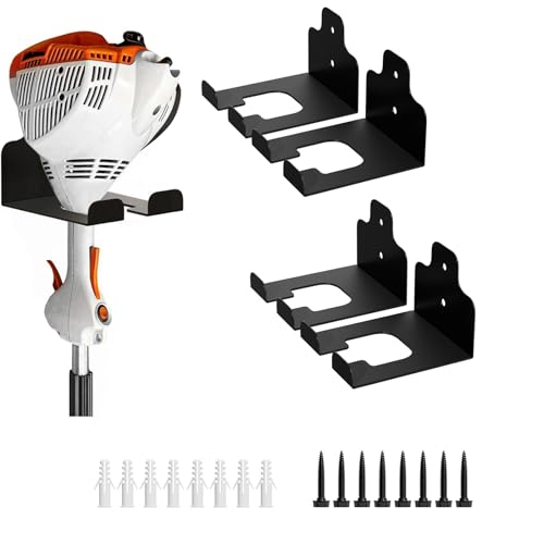 JNIHEEP Garage Organizer Trimmer Rack,Garden Power Tool Hanger,4 Pack,Black - color: Black 4 Packs