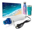 Bubble Removing Tool for Epoxy Resin and Acrylic Art, DIY Glitter Tumblers, Specially-Designed Heat Gun for Making Acrylic Resin Travel Mugs Tumblers to Remove Air Bubbles (White) - color: White