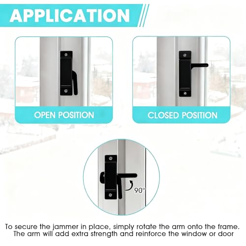 5PCS F2590 Sash Locks, Black Window Latch Replacement Parts - color: Black