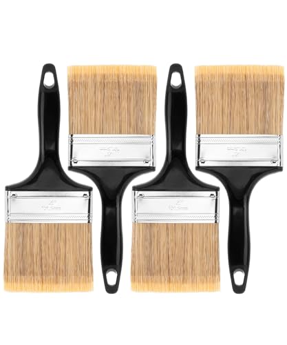 Bates- Paint Brushes, 4-Inch, 4 Pack, Flat Paint Brushes