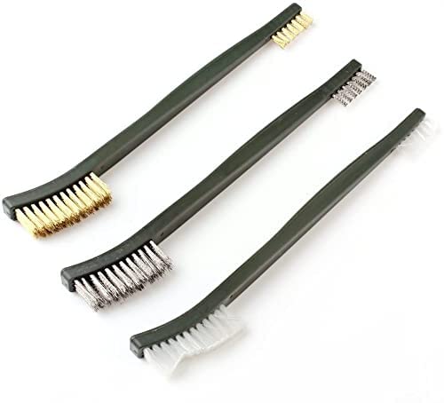 Mini Wire Brush Set, Paint and Dirt Remover, Cleaning Welding Slag and Rust, Handy Steel / Nylon / Brass Brush Suitable for Cleaning Paint / Dirt (3)