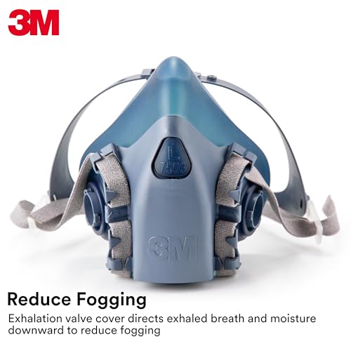 3M Reusable Respirator Half Facepiece 7502, NIOSH, Medium - size: Medium