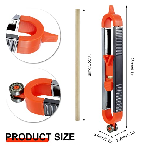 Contour Gauge Scribe Tool, Precise Profile Gauge Tool with Lock and 2 Pencils, Irregular Shape Duplicator, Woodworking Measure Ruler for DIY Handyman, Craftsman, Construction, Carpet, Tile Laying