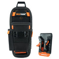 MELOTOUGH Small Tool Pouch with Quick Release Belt Clip,Clip On Tool Belt Pouch with Electrician Tapemeasure Clip, Mini Work Organizer Tool Holster and Knife Tool Holder Pouch - color: Orange Small Tool Pouch