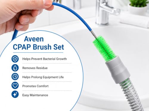 Aveen CPAP Tube and Mask Cleaning Brush, Suitable for All CPAP Hoses and Masks, CPAP Hose Cleaning Brush Kit, Enhance Your CPAP Machine and CPAP mask, CPAP mask Cleaner.