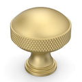 Amerdeco 10 Pack Brushed Gold knurled Cabinet Knobs | Single Hole Cabinet Pulls 1.18 Inch (30MM) Diameter Round Drawer Knobs and Pulls for Bathroom Cabinets ZH0072 - color: Brushed Gold, size: Knob
