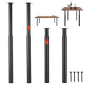 VEVOR Adjustable Table Legs, 28-43.3 in Steel Furniture Legs, 1200 lbs Max Load Heavy Duty, Quick Installation, Ideal for Home Office Desk DIY, Coffee Dinner Bar Tables, Workbenches, Set of 4, Black - size: 4.3 x 4.3 x (28-43.3) in